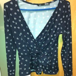 Tie front long sleeve